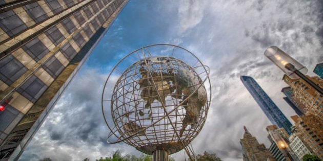 New York City Globe and Skyscrapers