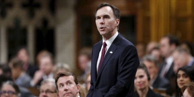 Canada's Finance Minister Bill Morneau delivers the federal budget in the House of Commons on Parliament Hill in Ottawa, Canada, March 22, 2016. REUTERS/Chris Wattie