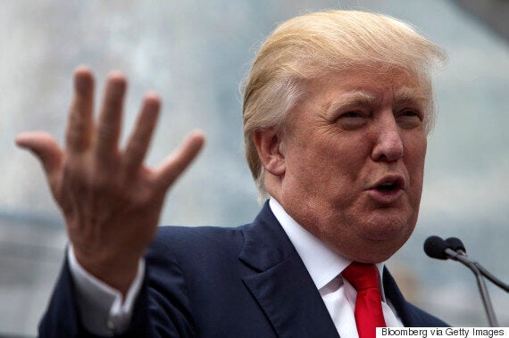 Donald Trump speaks during an event in Vancouver, B.C.