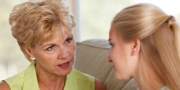 Woman Having A Serious Talk With Her Daughter