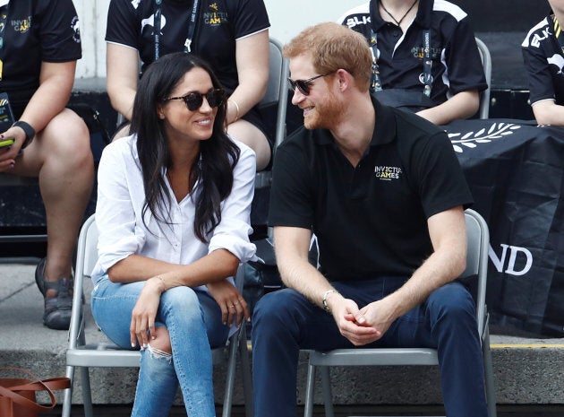 Prince Harry and his girlfriend Meghan Markle watch the wheelchair tennis event during the Invictus Games in Toronto, Ontario, Canada September 25, 2017.