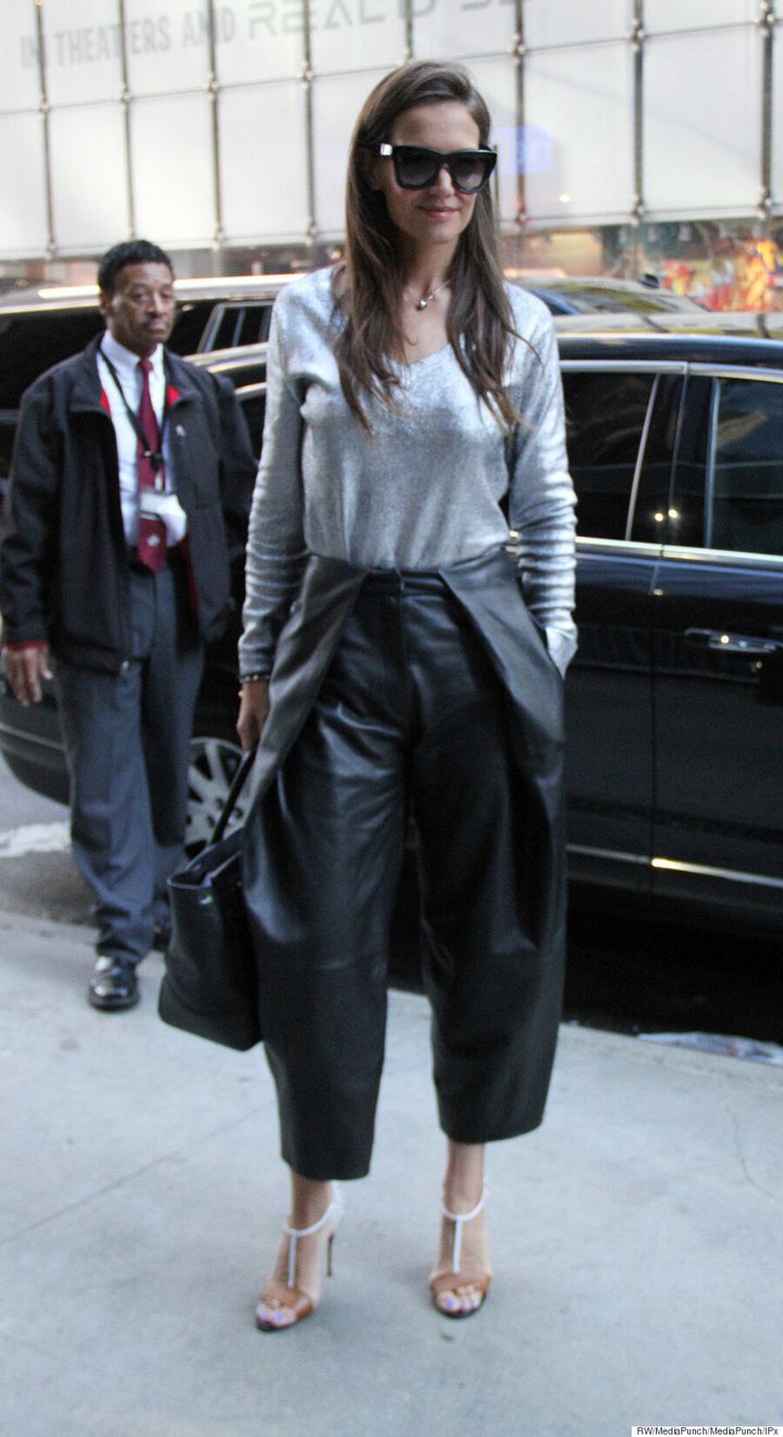 Katie Holmes Makes A Case For Leather Pants In The Summer