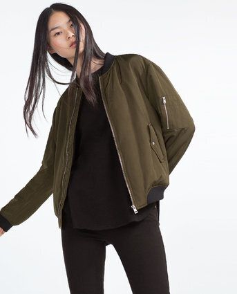 Zara Nylon Bomber Jacket