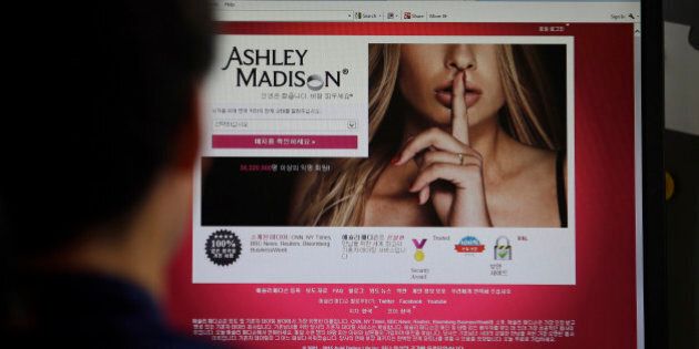 In this June 10, 2015 photo, Ashley Madison's Korean web site is shown on a computer screen in Seoul, South Korea. The Ashley Madison cheating website is making a lucrative, controversial splash in South Korea in the wake of a landmark ruling earlier this year that decriminalizes adultery. So great is the interest here that company executives expect it to be a top-three market globally for them in five years, after the United States and Canada. (AP Photo/Lee Jin-man)