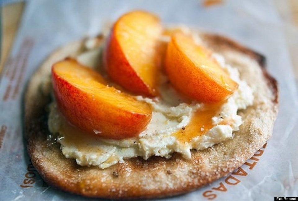 Spiced Citrus Amaretto Peaches With Lemon Mascarpone