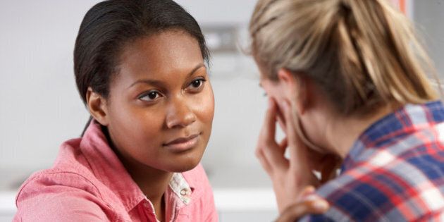 Teenage Girl Visits Doctor's Office Suffering With Depression Upset