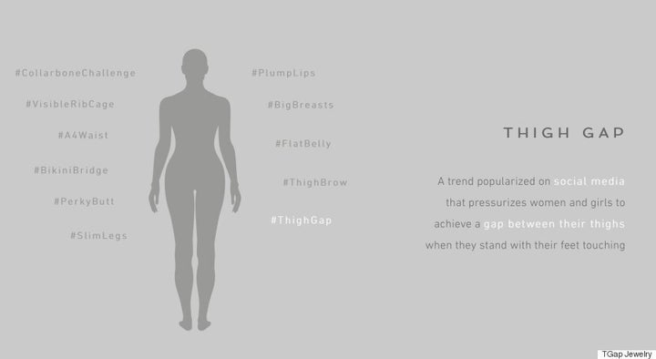 Thigh Gap Jewelry Draws Attention To Social Medias Portrayal Of