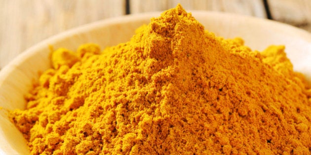 Heap of curry powder in a bowl