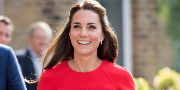 LONDON, ENGLAND - AUGUST 25: Catherine, Duchess of Cambridge arrives to visit a helpline service run by one of the eight charity partners of Heads Together on August 25, 2016 in London, England. (Photo by Arthur Edwards - WPA Pool/Getty Images)