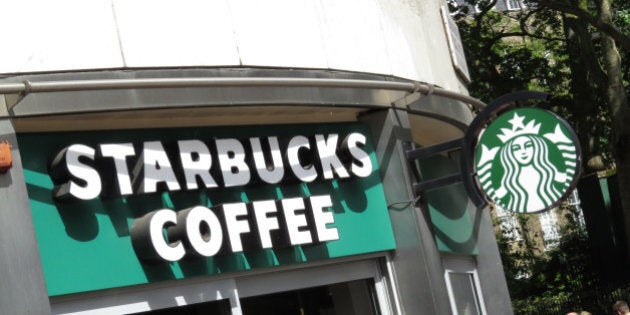 General view of Starbucks Coffee in central London