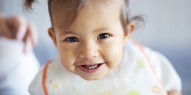 Portrait of a smiling cute toddler