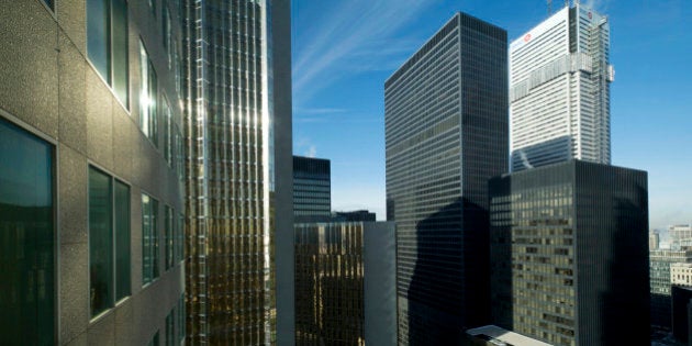 Toronto downtown. Bay Street banking district.