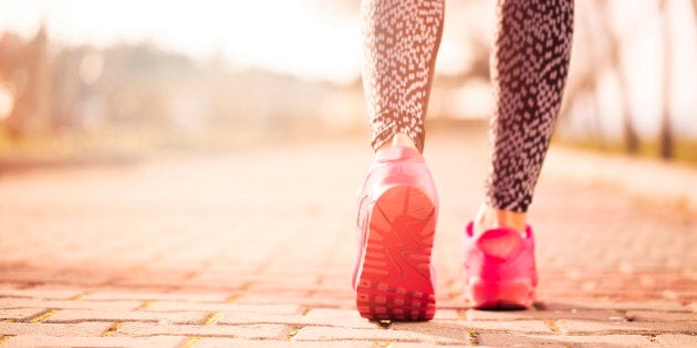 Women running in early morning