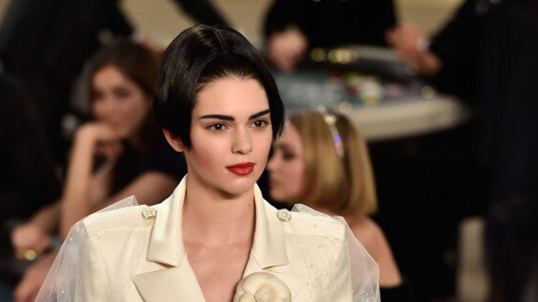 Kendall Jenner ends Chanel show in statement white wedding suit as she  kisses Karl Lagerfeld on stage - Irish Mirror Online