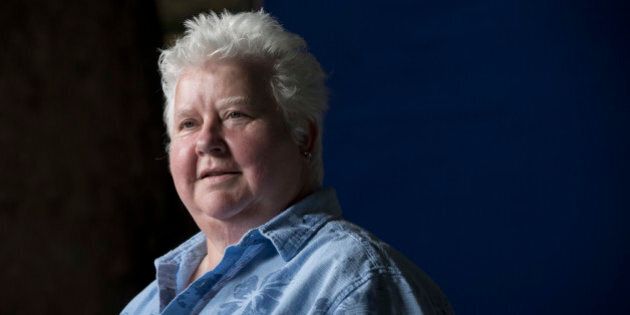 Bestselling Scottish-born crime writer Val McDermid, pictured at the Edinburgh International Book Festival where she talked about her new thriller entitled 'Cross and Burn'. The three-week event is the world's biggest literary festival and is held during the annual Edinburgh Festival. The 2013 event featured talks and presentations by more than 500 authors from around the world and was the 30th edition of the festival. (Photo by Colin McPherson/Corbis via Getty Images)