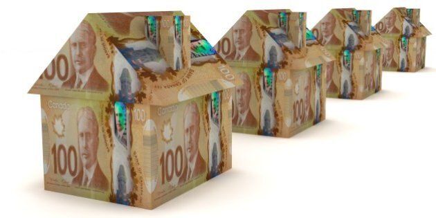 Canadian money real estate house concept