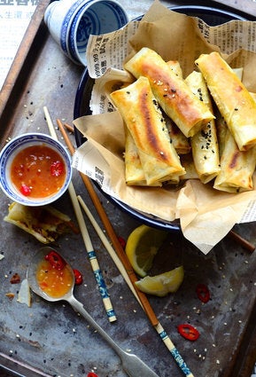 Oyster Sauce Chicken Spring Rolls