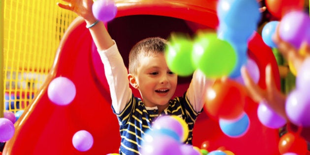 Little boy in the ball