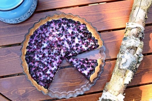 Traditional Finnish Blueberry Pie