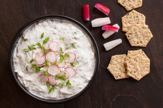 Radish Dip With Cilantro And Queso Fresco