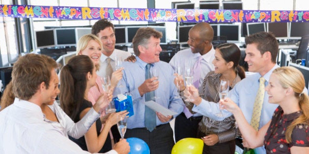 Stock Traders Celebrating In The Office