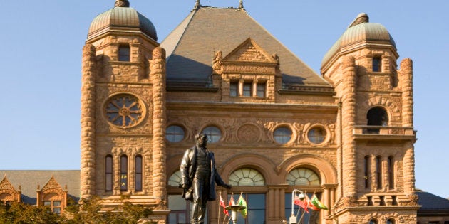 Parliamentary building in Queen's Park, Ontario, Toronto, Canada