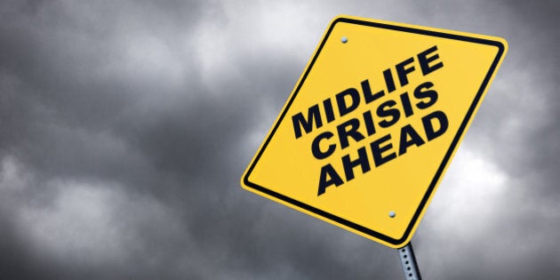 A road sign warning of a midlife crisis ahead .To see more road signs click on the link below: