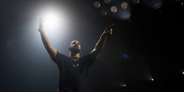 Drake performs on stage during the Summer Sixteen Tour on Sunday, July 31, 2016, in Toronto, Canada. (Photo by Arthur Mola/Invision/AP)