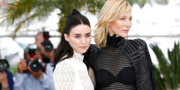 CANNES, FRANCE - MAY 17: Rooney Mara and Cate Blanchett attend the 'Carol' photocall during the 68th annual Cannes Film Festival on May 17, 2015 in Cannes, France. PHOTOGRAPH BY John Rasimus / Barcroft Media (Photo credit should read John Rasimus / Barcroft Media via Getty Images)