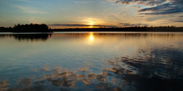 Sunset on Black Lake near Perth, Ontario.