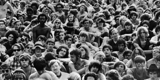 These are some of the few hundred thousand persons who attended the gigantic rock festival at Woodstock, N.Y. on Aug. 14, 1969 (AP Photo)