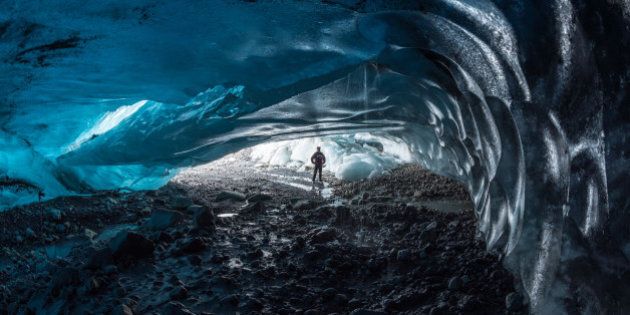 Thrilled to explore and photograph this ice cave under the Athabasca Glacier. The blue was incredible.