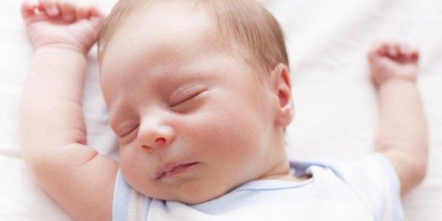 Adorable newborn baby sleeping