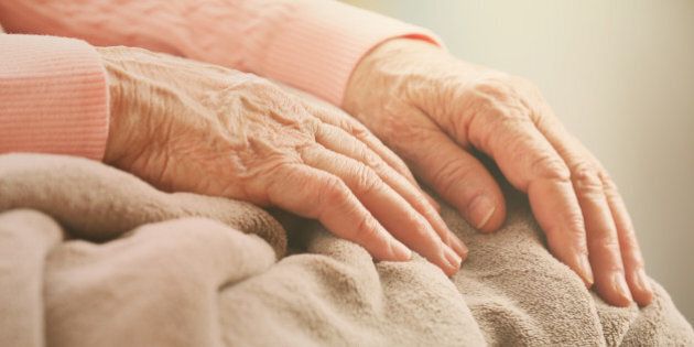 elderly woman's hands care for ...