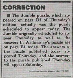 Puzzling Correction