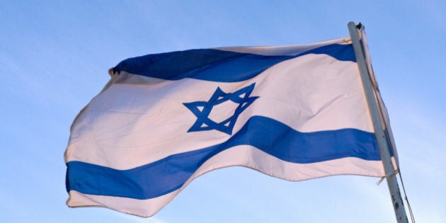 Low angle view of an Israeli Flag fluttering, Israel