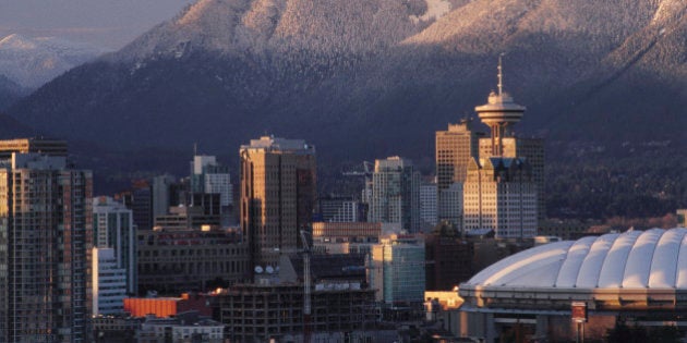 Skyline of Vancouver at Sunset