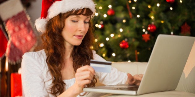 redhead shopping online with...