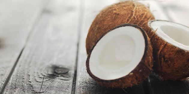 Fresh fruit on raw wood shot with shallow depth of field in daylight