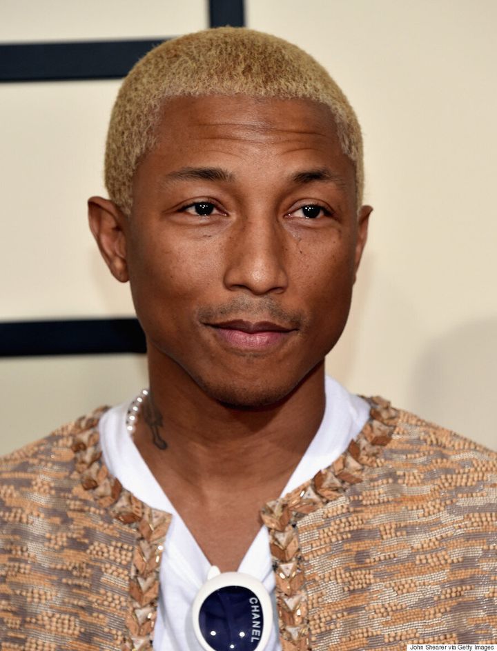 Pharrell Williams Grammys 2016 Pop Powerhouse Goes Blond For Music's