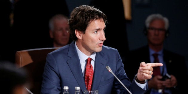 Canada's Prime Minister Justin Trudeau speaks during a plenary session at the North American Leaders' Summit in Ottawa, Ontario, Canada, June 29, 2016. REUTERS/Chris Wattie