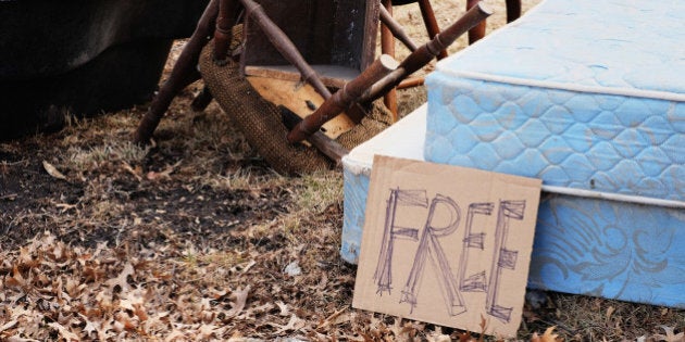 Mattress and chairs free on curb