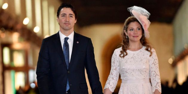 ALLETTA, MALTA - NOVEMBER 27: Canadian Prime Minister Justin Trudeau and his wife Sophie Gregoire arrive for the opening ceremony of the Commonwealth Heads of Government Meeting (CHOGM) at the Mediterranean Conference Centre on November 27, 2015 near Valletta, Malta. The biennial summit meeting of Commonwealth nations is attended by Queen Elizabeth II, Head of the Commonwealth, along with The Duke of Edinburgh, Prince of Wales and Duchess of Cornwall. (Photo by Toby Melville - Pool /Getty Images)