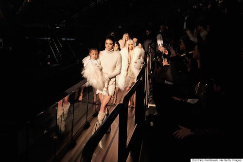 The Kardashian-Jenner Clan Don Yeezy x Balmain For Yeezy Season 3 Show | HuffPost Style The Kardashian-Jenner Clan Don Yeezy x Balmain For Yeezy Season 3 Show | HuffPost Style