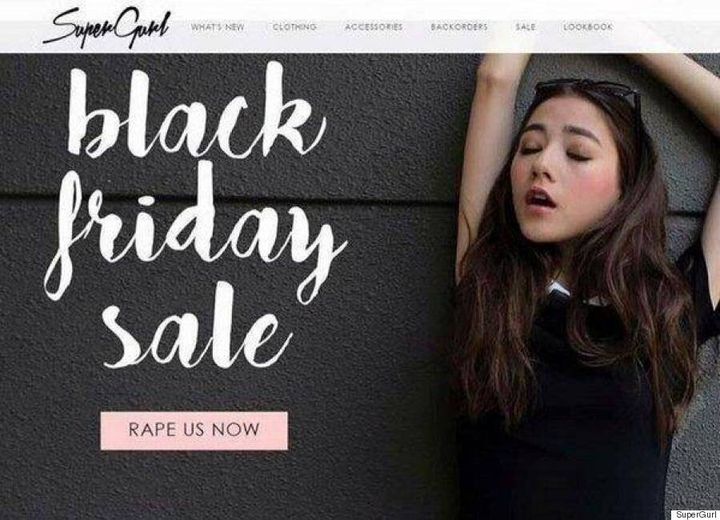 Fashion Retailer Apologizes For Black Friday 'Rape Us Now' Ad ...