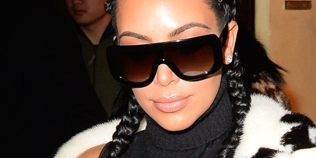 Kim Kardashian Debuts Platinum Blond Hair At Yeezy Season 3 Show ...