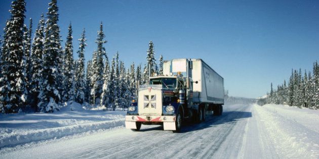 Transport Truck, Dempster Highway, Yukon, Canada