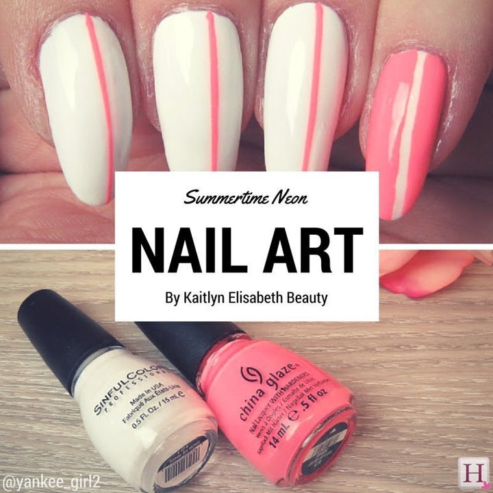 Nail Art: A Simple Neon Design That's Perfect For Summer | HuffPost