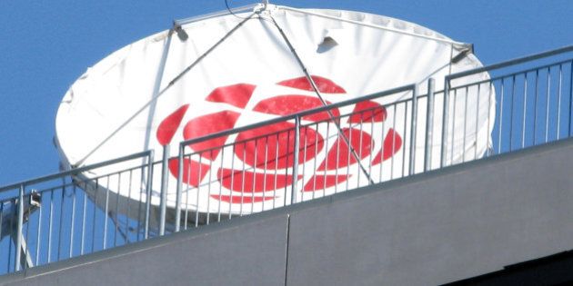 Transmission dishes on the roof. This one with the CBC logo.