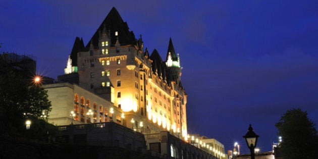 'Fairmont Chateau Laurier at night, Ottawa, Canada'